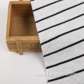 Yarn dyed striped one side brushed fleece fabric